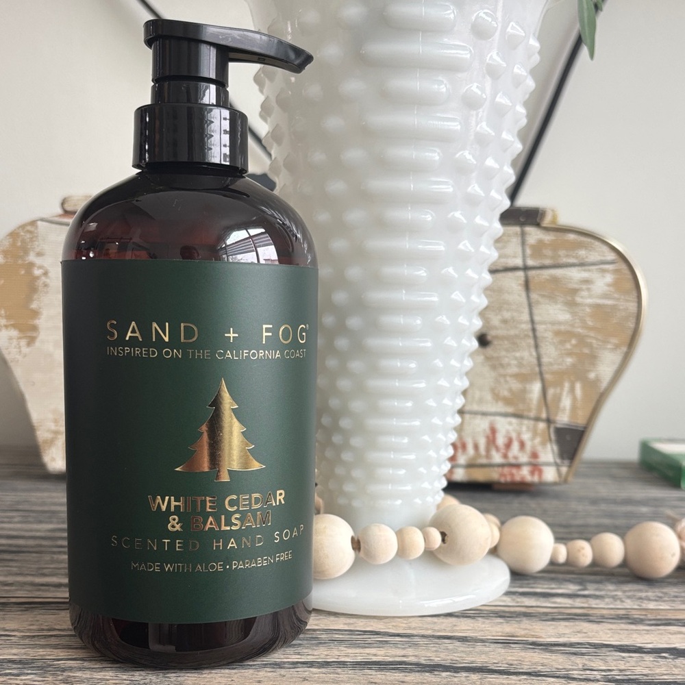 Sand + Fog White Cedar & Balsam Hand Soap - Green Bottle